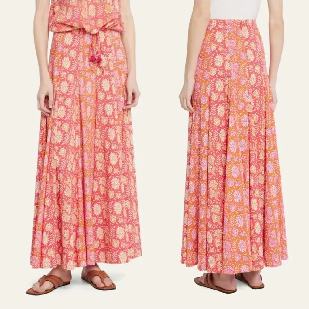 Figue Hayden Printed Skirt - Batik Floral Raspberry